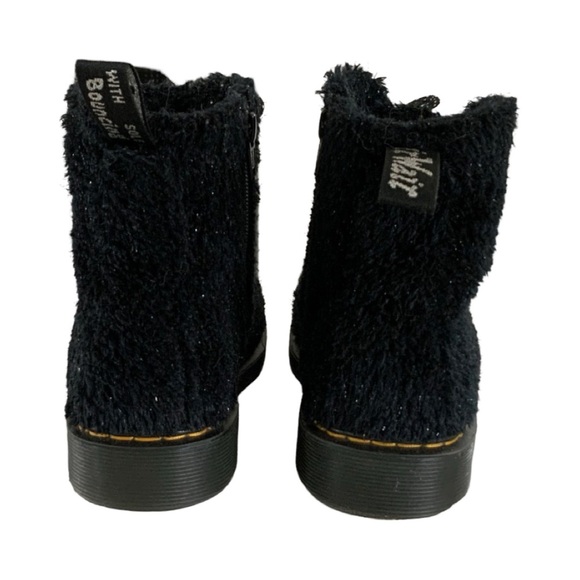 Dr Martens Kids 1460 Pascal Tinsel Fur Lace Up Boots Size 4 - Picture 8 of 9